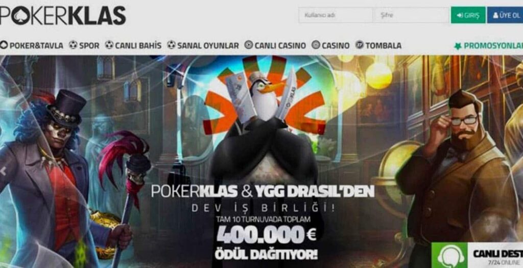 Pokerklas Poker Uygulamasi - Turnuvalar - Masalar